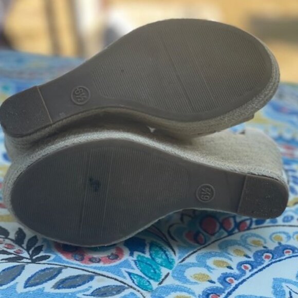 Tan Espadrille Zipper Wedge - Picture 3 of 4